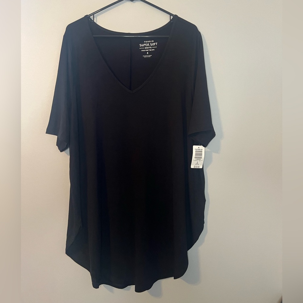 Torrid - Black Super Soft Tunic Top